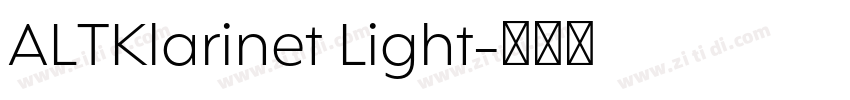 ALTKlarinet Light字体转换